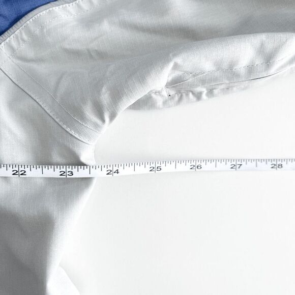 Wetskins Men's Waterproof Colorblock Hooded Rain Jacket Blue White XL - Picture 6 of 6